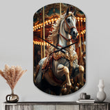 Carousel Carousel Carousel - Asymmetric Metal Wall Clock