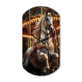 Carousel Carousel Carousel - Asymmetric Metal Wall Clock
