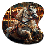Carousel Carousel Carousel - Asymmetric Metal Wall Clock