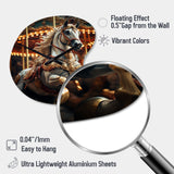 Carousel Carousel Carousel - Asymmetric Metal Wall Clock