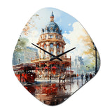 Carousel Whimsical Delight VI - Asymmetric Metal Wall Clock