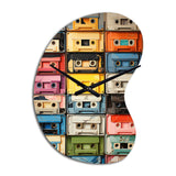 Popart Cassette Tapes X - Asymmetric Metal Wall Clock