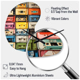 Popart Cassette Tapes X - Asymmetric Metal Wall Clock