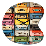 Popart Cassette Tapes X - Asymmetric Metal Wall Clock