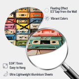 Popart Cassette Tapes X - Asymmetric Metal Wall Clock