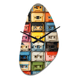 Popart Cassette Tapes X - Asymmetric Metal Wall Clock