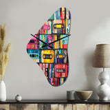 Cassette Tapes Tape Mosaic I - Asymmetric Metal Wall Clock