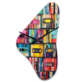 Cassette Tapes Tape Mosaic I - Asymmetric Metal Wall Clock