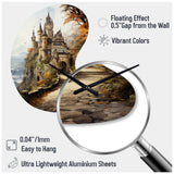 Castles Medieval Splendor Rich - Asymmetric Metal Wall Clock