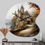 Castles Medieval Splendor Rich - Asymmetric Metal Wall Clock