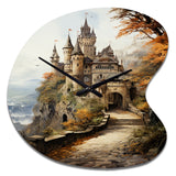 Castles Medieval Splendor Rich - Asymmetric Metal Wall Clock
