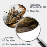 Castles Medieval Splendor Rich - Asymmetric Metal Wall Clock