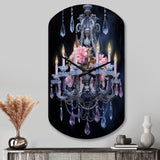 Chandelier Harmony In Contrasts II - Asymmetric Metal Wall Clock