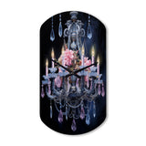 Chandelier Harmony In Contrasts II - Asymmetric Metal Wall Clock