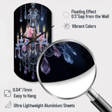 Chandelier Harmony In Contrasts II - Asymmetric Metal Wall Clock