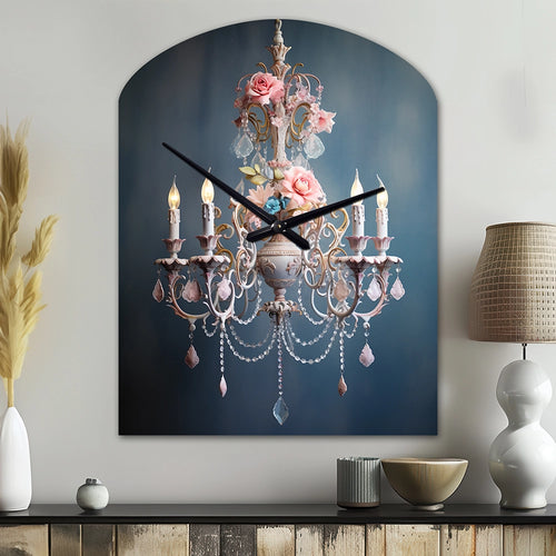 Chandelier Whispered Whimsy - Asymmetric Metal Wall Clock