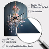 Chandelier Whispered Whimsy - Asymmetric Metal Wall Clock
