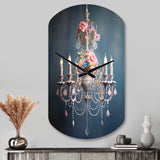 Chandelier Whispered Whimsy - Asymmetric Metal Wall Clock
