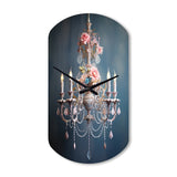 Chandelier Whispered Whimsy - Asymmetric Metal Wall Clock