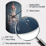 Chandelier Whispered Whimsy - Asymmetric Metal Wall Clock