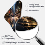 Charlotte Cityscape At Night III - Asymmetric Metal Wall Clock