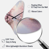 Pink Cherry Blossom Romantic Impression IV - Asymmetric Metal Wall Clock