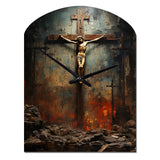 Christianity Crucifixion Darkness The - Asymmetric Metal Wall Clock
