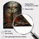 Christianity Crucifixion Darkness The - Asymmetric Metal Wall Clock
