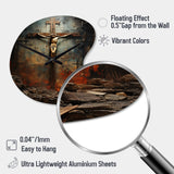 Christianity Crucifixion Darkness The - Asymmetric Metal Wall Clock