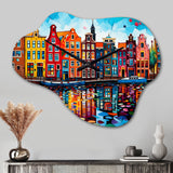 City Amsterdam Popart I - Asymmetric Metal Wall Clock