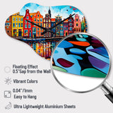 City Amsterdam Popart I - Asymmetric Metal Wall Clock