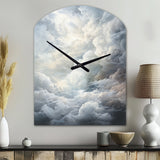 Clouds Whispering Clouds II - Asymmetric Metal Wall Clock