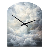 Clouds Whispering Clouds II - Asymmetric Metal Wall Clock
