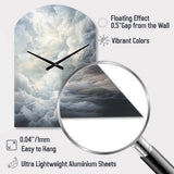Clouds Whispering Clouds II - Asymmetric Metal Wall Clock