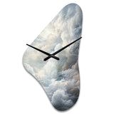 Clouds Whispering Clouds II - Asymmetric Metal Wall Clock