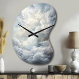 Clouds Whispering Clouds II - Asymmetric Metal Wall Clock