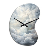 Clouds Whispering Clouds II - Asymmetric Metal Wall Clock