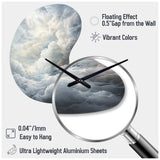 Clouds Whispering Clouds II - Asymmetric Metal Wall Clock