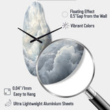 Clouds Whispering Clouds II - Asymmetric Metal Wall Clock