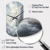 Clouds Whispering Clouds II - Asymmetric Metal Wall Clock