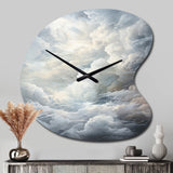 Clouds Whispering Clouds II - Asymmetric Metal Wall Clock