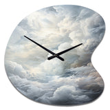 Clouds Whispering Clouds II - Asymmetric Metal Wall Clock