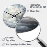 Clouds Whispering Clouds II - Asymmetric Metal Wall Clock