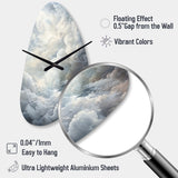 Clouds Whispering Clouds II - Asymmetric Metal Wall Clock