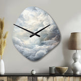 Clouds Whispering Clouds II - Asymmetric Metal Wall Clock