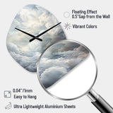 Clouds Whispering Clouds II - Asymmetric Metal Wall Clock