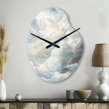Clouds Whispering Clouds II - Asymmetric Metal Wall Clock