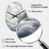 Clouds Whispering Clouds II - Asymmetric Metal Wall Clock