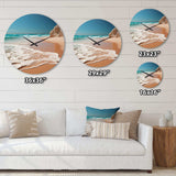 Coastal Minimalism Photo VII - Beach Metal Wall Clock