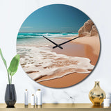 Coastal Minimalism Photo VII - Beach Metal Wall Clock